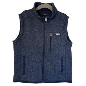 Patagonia Boys Zip Vest Navy Blue Size S 7/8